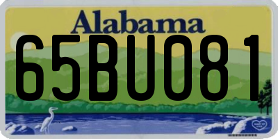 AL license plate 65BU081