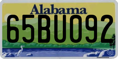 AL license plate 65BU092