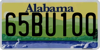 AL license plate 65BU100