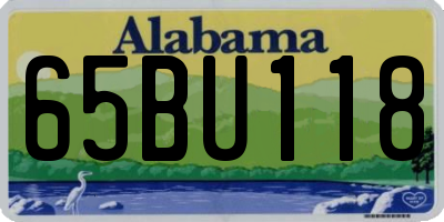 AL license plate 65BU118