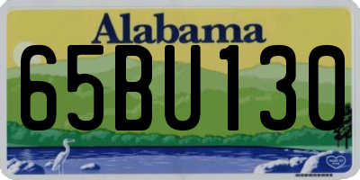 AL license plate 65BU130