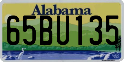 AL license plate 65BU135