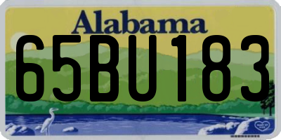 AL license plate 65BU183