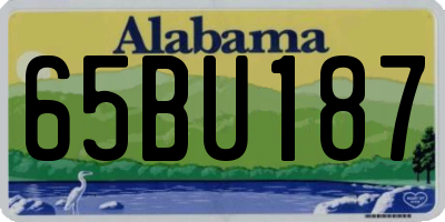 AL license plate 65BU187