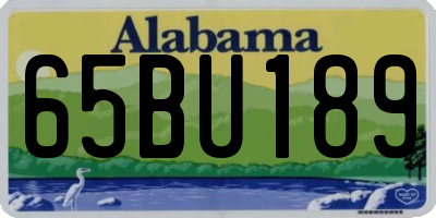 AL license plate 65BU189