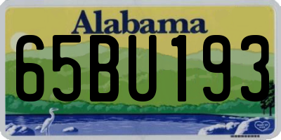 AL license plate 65BU193
