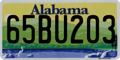 AL license plate 65BU203