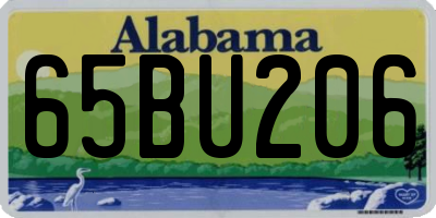 AL license plate 65BU206