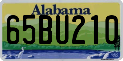 AL license plate 65BU210