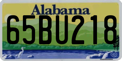 AL license plate 65BU218