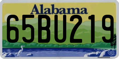 AL license plate 65BU219