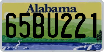 AL license plate 65BU221