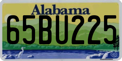 AL license plate 65BU225