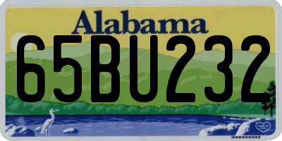 AL license plate 65BU232