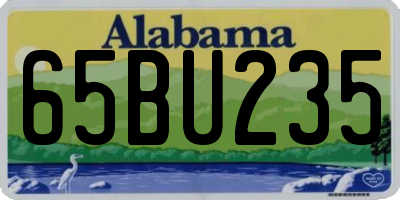 AL license plate 65BU235