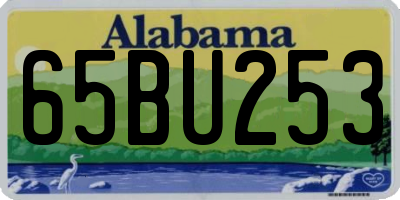 AL license plate 65BU253