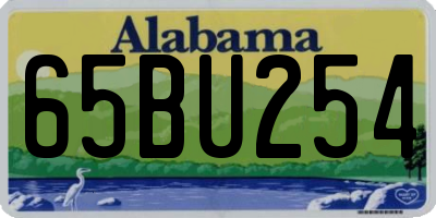 AL license plate 65BU254