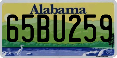 AL license plate 65BU259