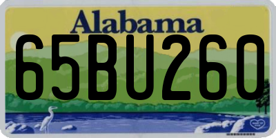 AL license plate 65BU260