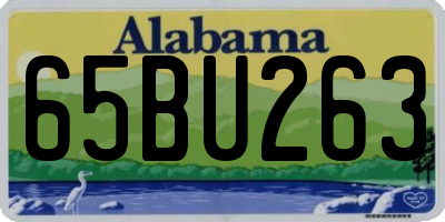 AL license plate 65BU263