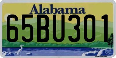 AL license plate 65BU301
