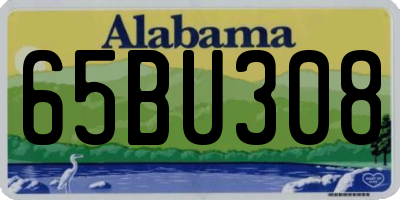 AL license plate 65BU308