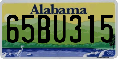 AL license plate 65BU315