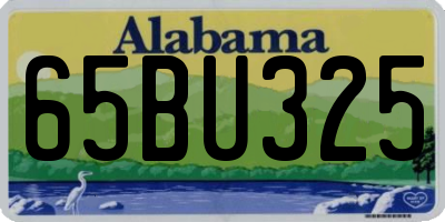 AL license plate 65BU325