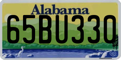AL license plate 65BU330