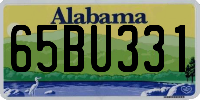 AL license plate 65BU331