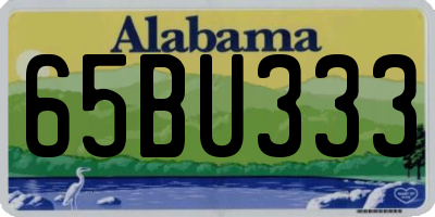 AL license plate 65BU333