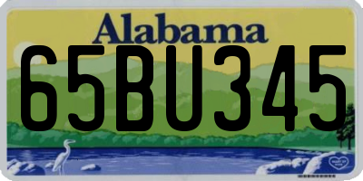 AL license plate 65BU345