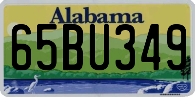 AL license plate 65BU349