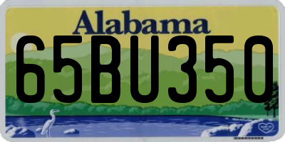 AL license plate 65BU350