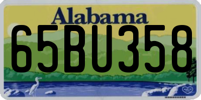 AL license plate 65BU358