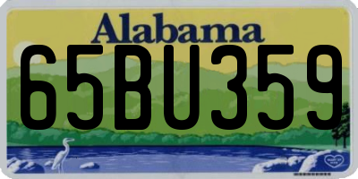 AL license plate 65BU359