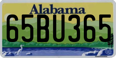 AL license plate 65BU365