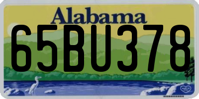 AL license plate 65BU378