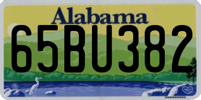 AL license plate 65BU382