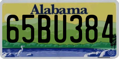 AL license plate 65BU384