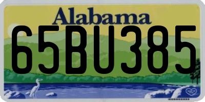 AL license plate 65BU385