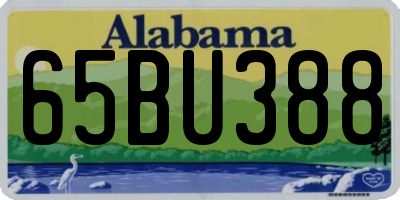 AL license plate 65BU388