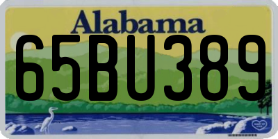AL license plate 65BU389