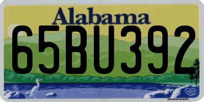 AL license plate 65BU392