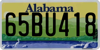 AL license plate 65BU418