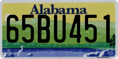 AL license plate 65BU451