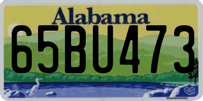 AL license plate 65BU473