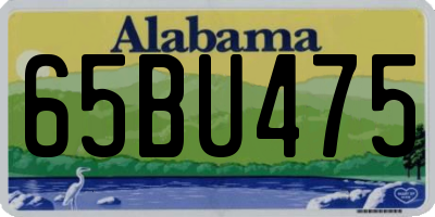 AL license plate 65BU475