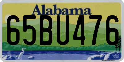AL license plate 65BU476