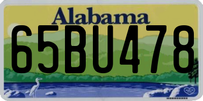 AL license plate 65BU478